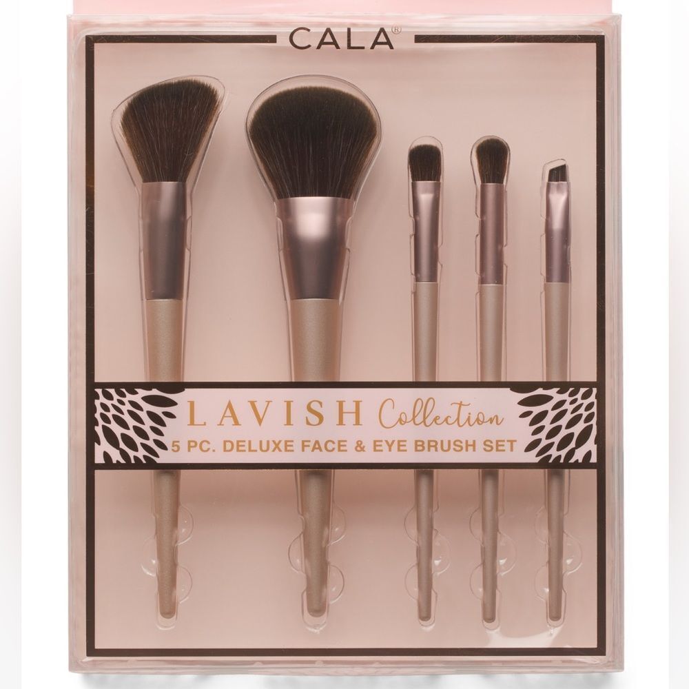 CALA Rose Gold Lavish Collection 5 pc Face & Eye Brush Set